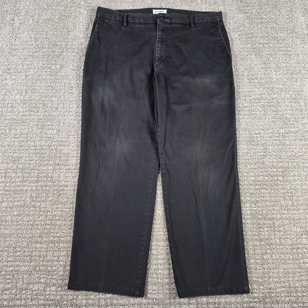Dockers Chino Pants Mens 36x29 Black Faded Work Trousers Skater Grunge